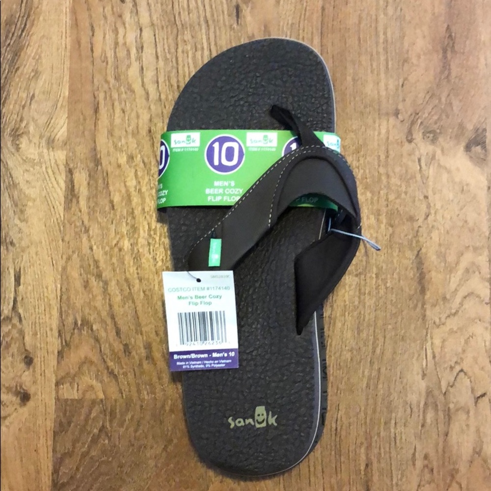 Sanuk Men's Beer Cozy Flip Flops